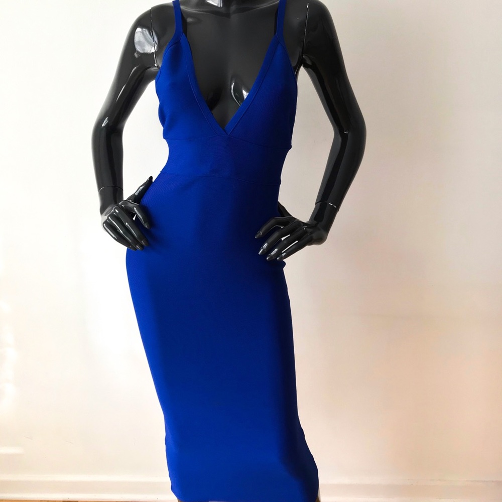 Brand New Blue Bandage Dress, Size Small